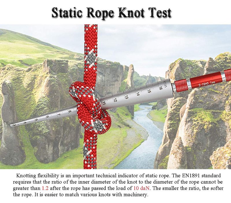 11mm Static Rope Camping Rock Climbing Rope 26KN High Strength Safety Rope for Working at Height Climbing Equipment