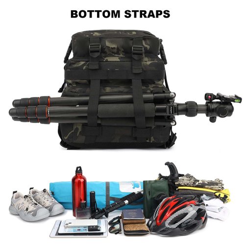 Yusudan Military Tactical Backpack for Men Women, 3 Day Assault Pack Army Molle Bag Hiking Backpacks (CP Black)