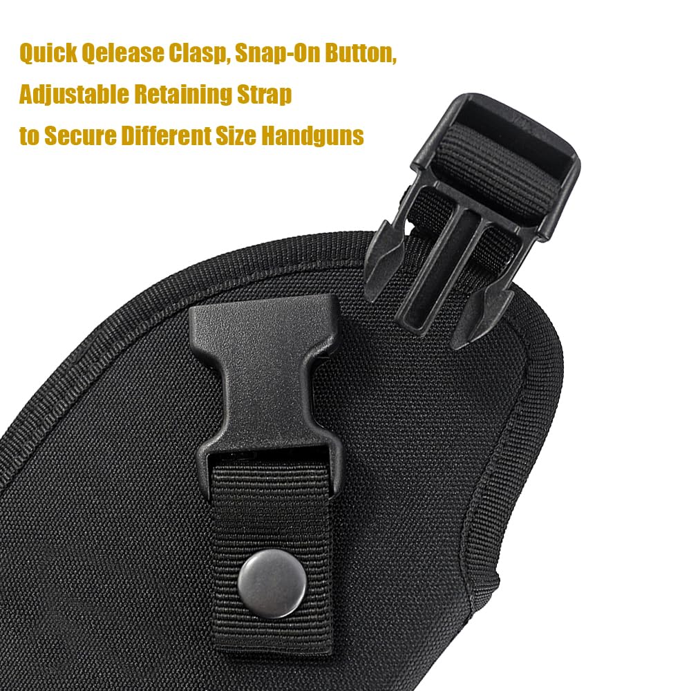 Bursport Molle Outside Waistband Gun Holster Optic Ready Holster Compatible with Medium Full Size Handgun with Laser Light Mounted