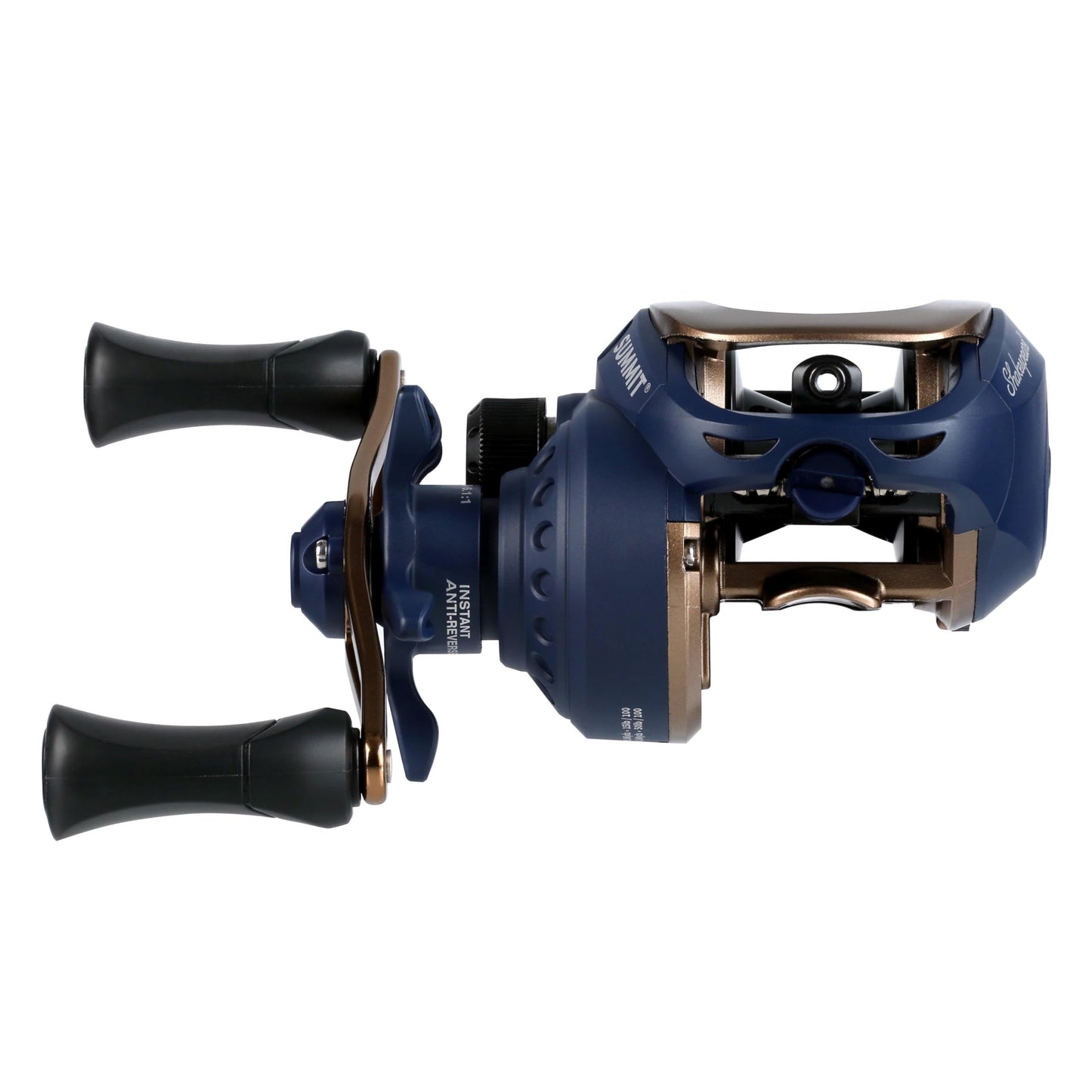 Shakespeare Summit Baitcaster Fishing Reel, Size LP, Aluminum Spool & Handle, Molded Soft Touch Grips, Adjustable Magnetic Braking System