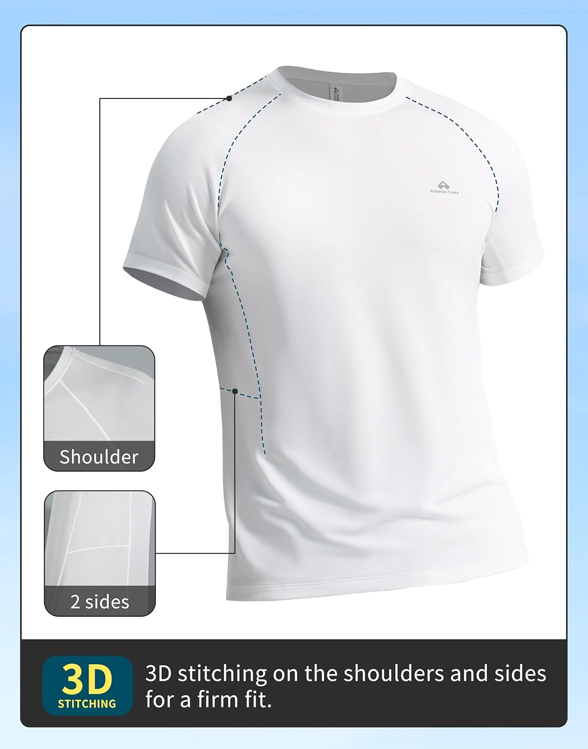 Men's Moisture-Wicking Running Shirt - UPF 50+ Short Sleeve Athletic Top for Workouts | Performance Gym Tee