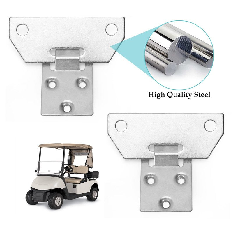 10L0L Golf Cart Seat Bottom Hinge Plate for EZGO RXV 2008-up Gas & Electric, 2 Set, OEM# 71610-G01, 602558
