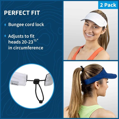 TrailHeads Sun Visor Hat for Women - Recycled Running Visors for Women - Tennis, Golf, Softball, Summer - Women's Visors
