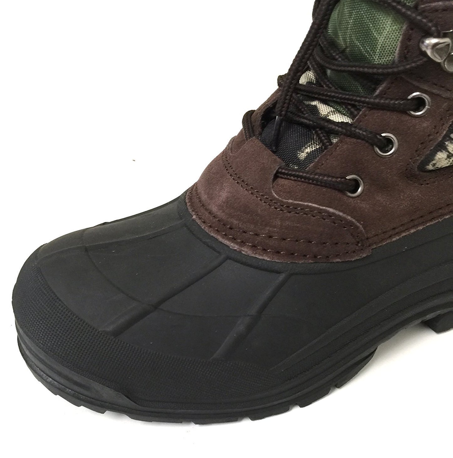 G4U-T C-10A Men's Winter Boots Cold Weather 10" Waterproof Leather & Nylon Thermolite Insulated Warm Snow Hunting Hiking Work Shoes (12 D(M) US, Camo/Brown)