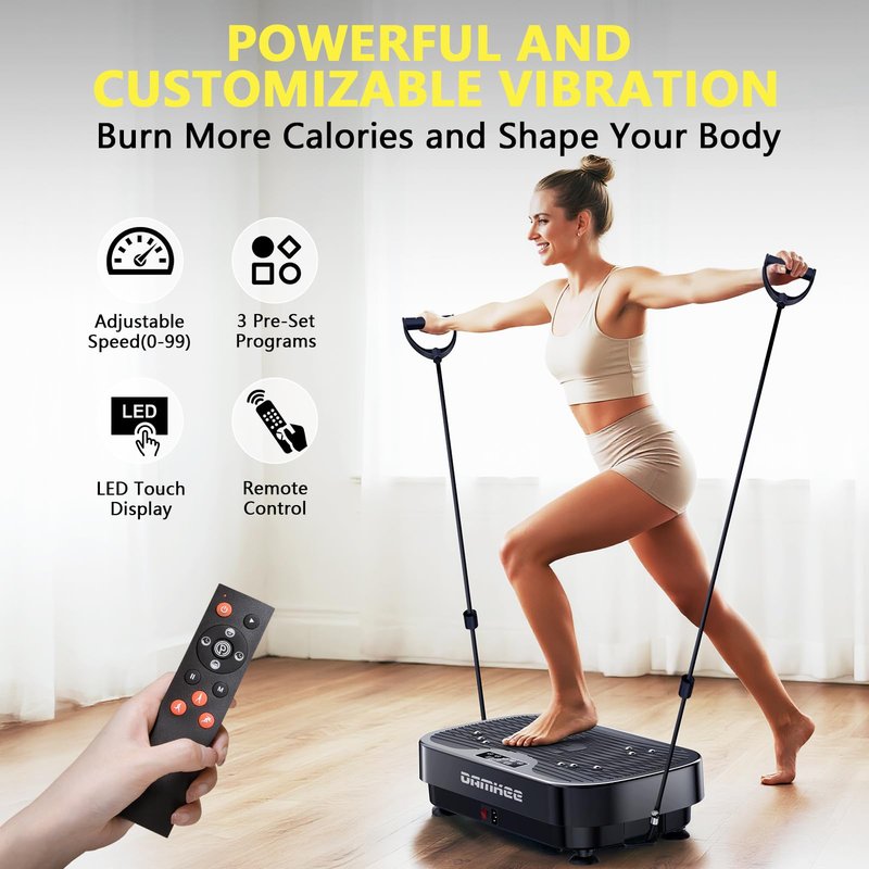 Vibrating Board Exercise Machine, 9 Modes Vibration Platform for Lymphatic Drainage, 3D Upgraded Vibrating Board for Weight Loss, Home Body Fitness Equipment (Purple) (White)