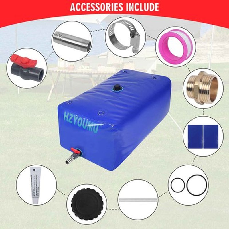 HZYOUMU Water Tank 1000L/260G Water Bladder Storage Container Foldable Portable Large Capacity Soft Bag Suitable for Outdoor Easy to Carry Out (260Gal)