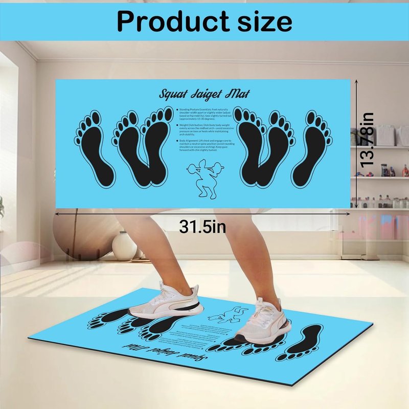 Anti-Slip Squat Mat - Lightweight Training Mat for Leg & Abdominal Exercises | Portable Design