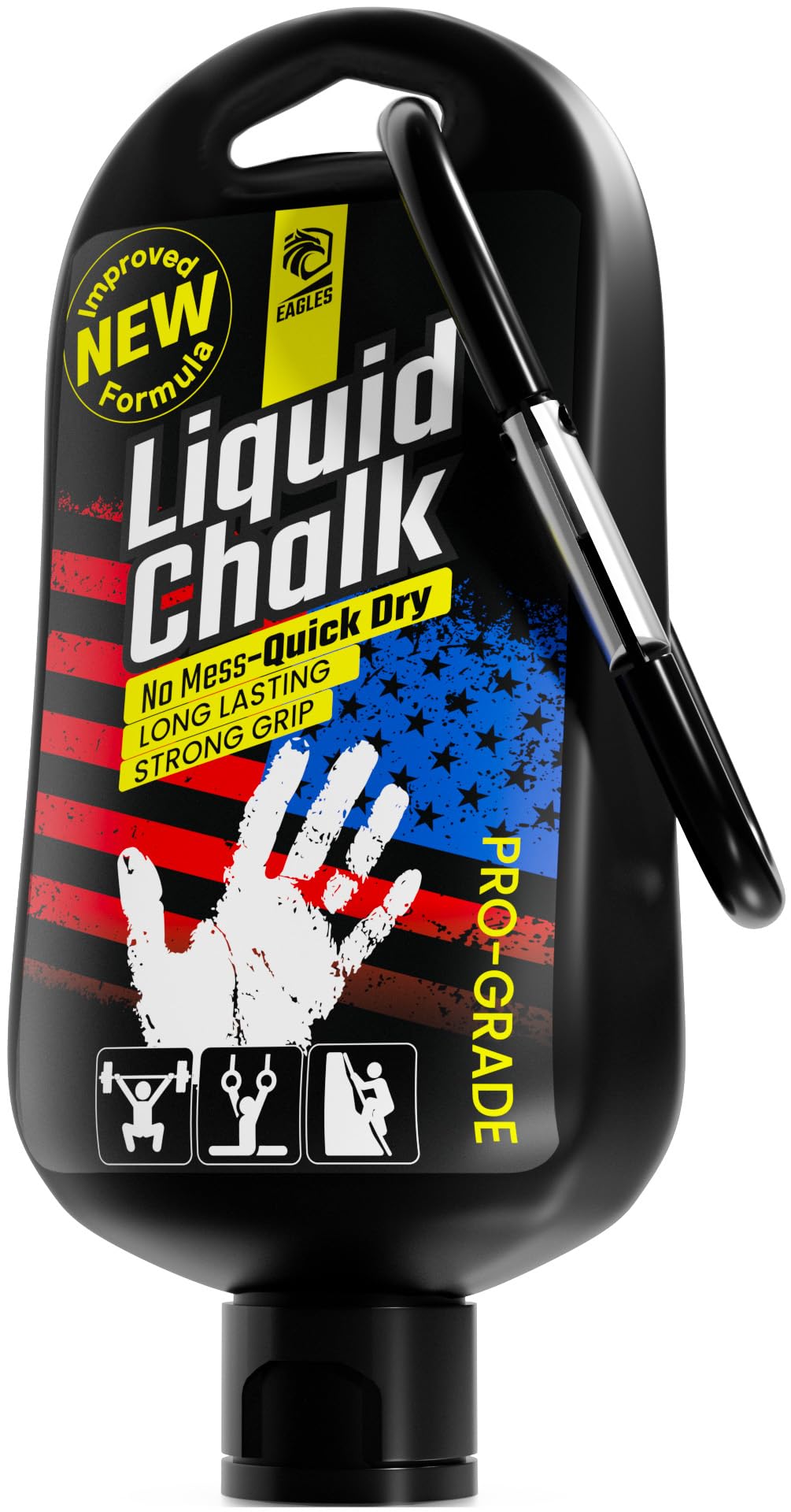 EAGLES Pro Grade Gym Liquid Chalk 50, 120 or 280ml Mess-Free Chalk for Weightlifting, Gymnastics Rock Climbing, Pole Grip, Sports Dries in Seconds - Sweat-Resistant and Long Lasting (50ml)