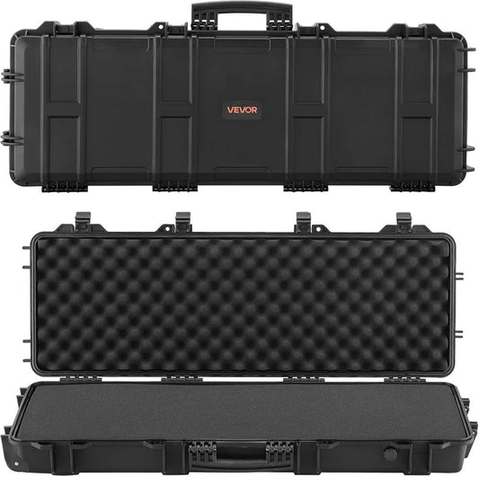 Rifle Hard Case with 4 Layers of Foam - Lockable, Waterproof & Crushproof | Ideal for Rifles & Shotguns