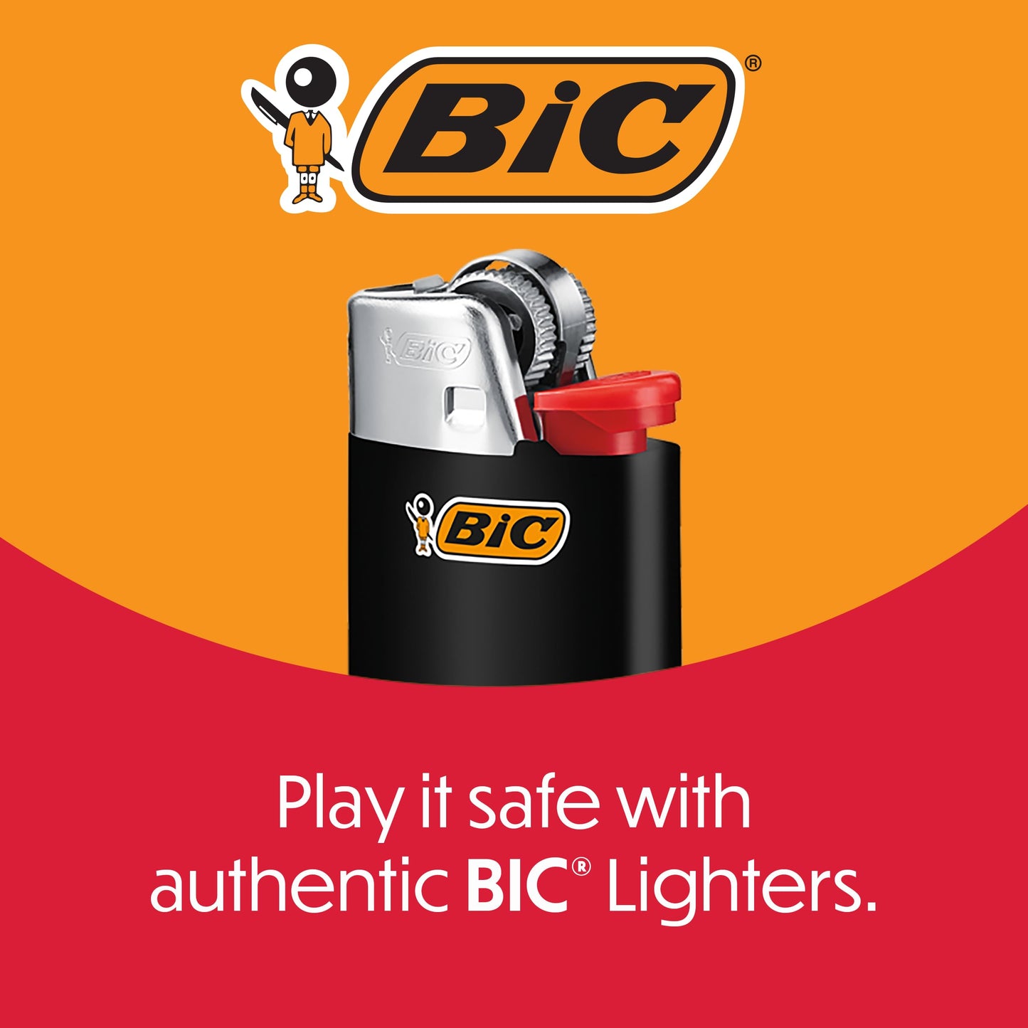 BIC Maxi Pocket Lighter, Special Edition Counterculture Series, 8 Count Pack of Lighters