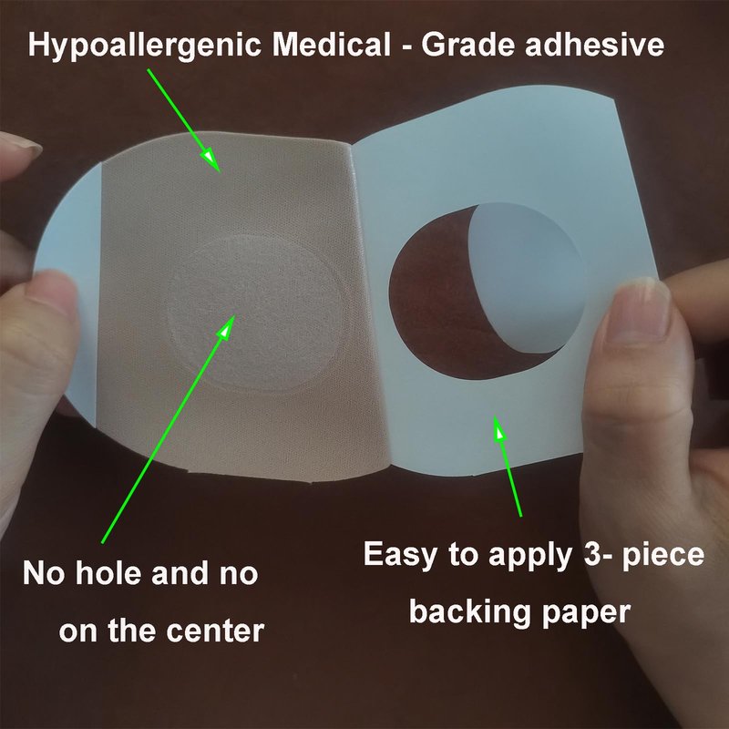 35 Packs CGM Adhesive Patches for Freestyle Libre 1/2/3, Guardian 3/4, Stelo, Enlite & G7 Sensor Patches | Waterproof Breathable Overpatch | no Glue & no Hole on the Center Tan CGM Sensor Cover