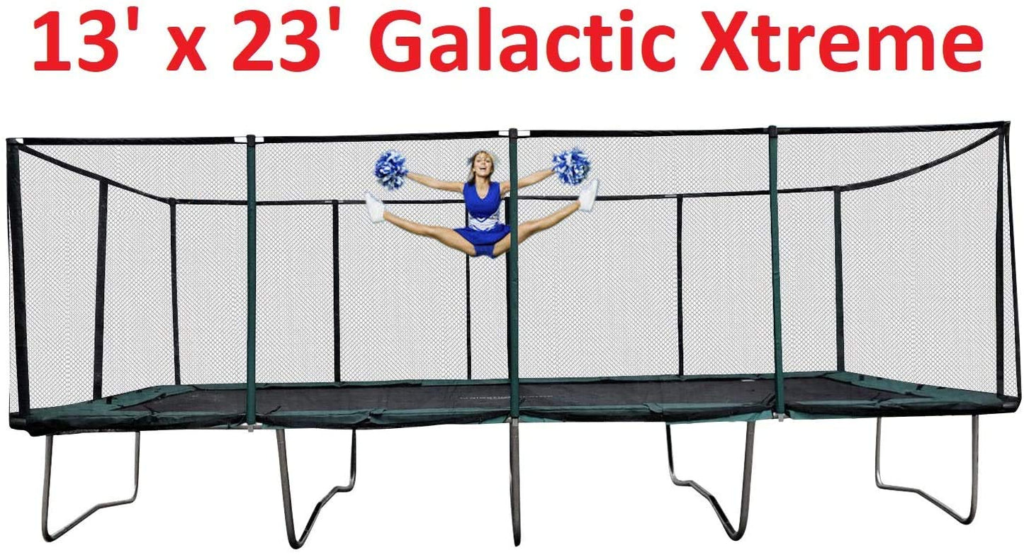 Happy Trampoline Pro Rectangle Trampoline 13x23 - Gymnastics Trampoline with Net Enclosure - Trampoline for Backyard Heavy Duty 750lbs Jumping Capacity-Commercial Grade Outdoor Trampoline