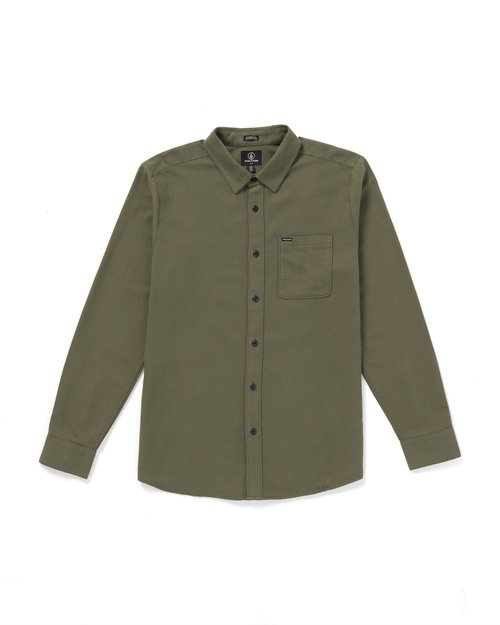 Volcom Men's Caden Plaid Long Sleeve Flannel Shirt Winter Moss Medium