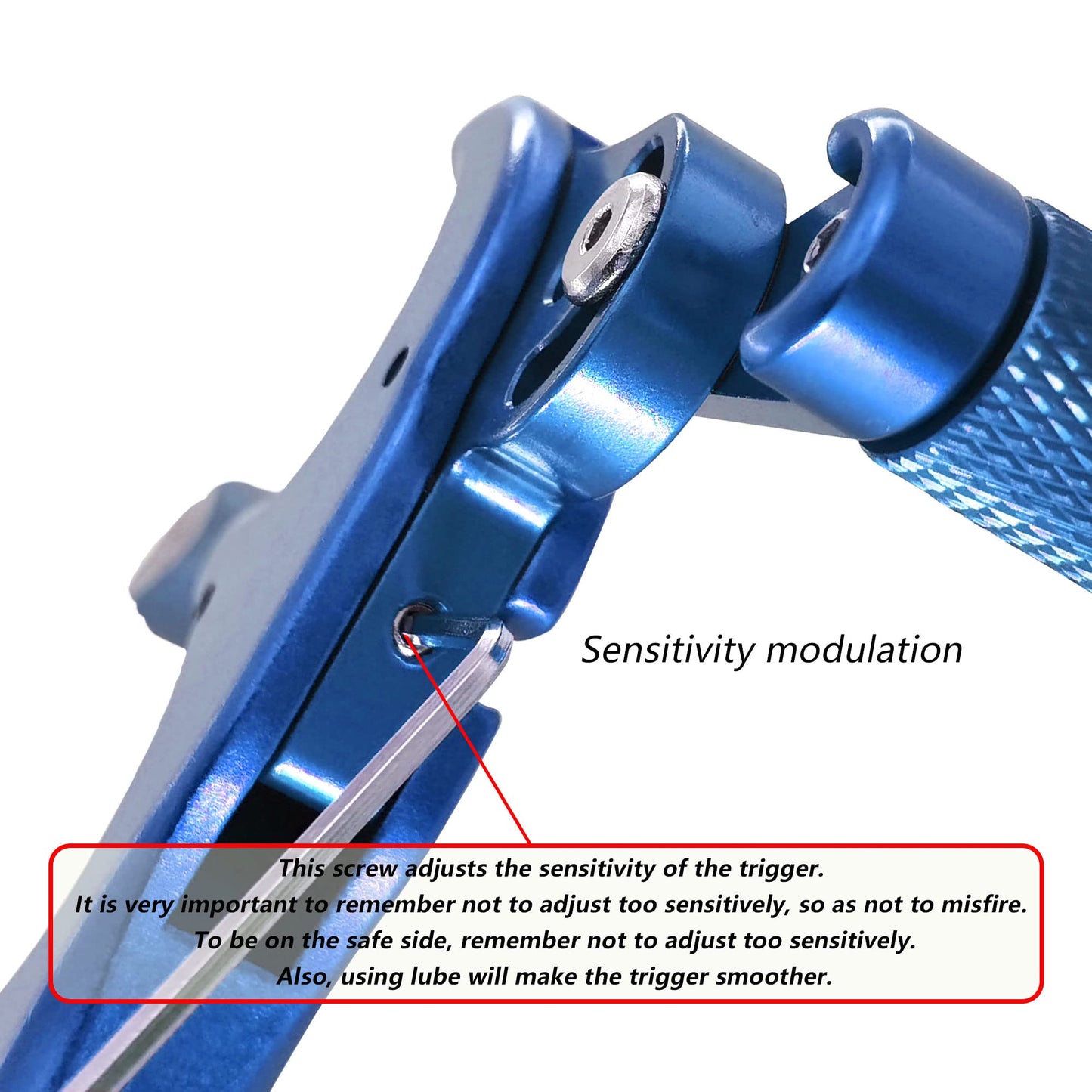 xxiaojun Compound Bow Aid Releaser and D Loop Rope，Adjustable Can Rotate 360° Thumb Release Bow Aluminum Alloy Aids，Archery Release Aids (4 Fingers - Bow Release -Blue)