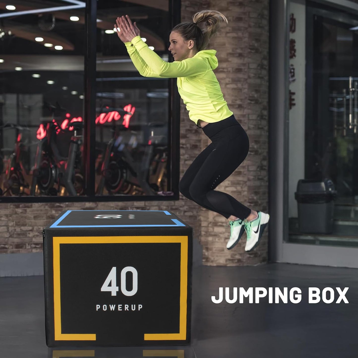 3-in-1 20''x24''x16''Dense Foam Plyometric Jump Box,Extra Firm Stable Box Jumps for Home Gym,Exercise Foam Plyo Box for Fitness Training-Step-Ups,Split Squats,Dips,Non-Slip Box Jump Cube,3 Sizes