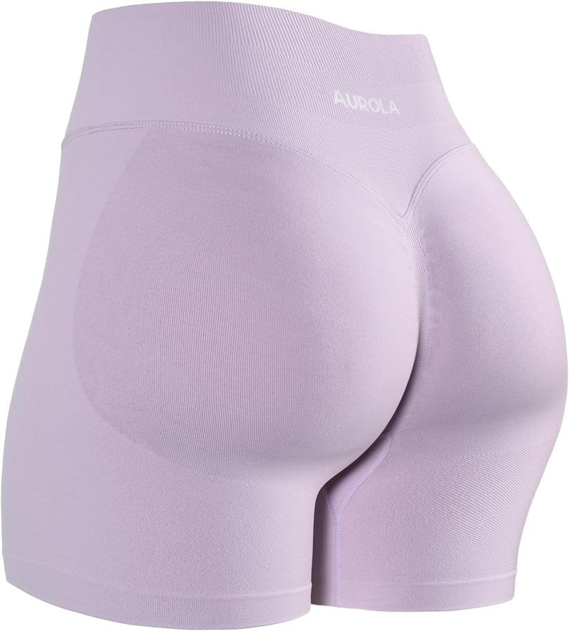 Aurola Workout Shorts for Women - No Roll Up, Squat Proof Seamless Compression | 2.5-6.5 Sizes