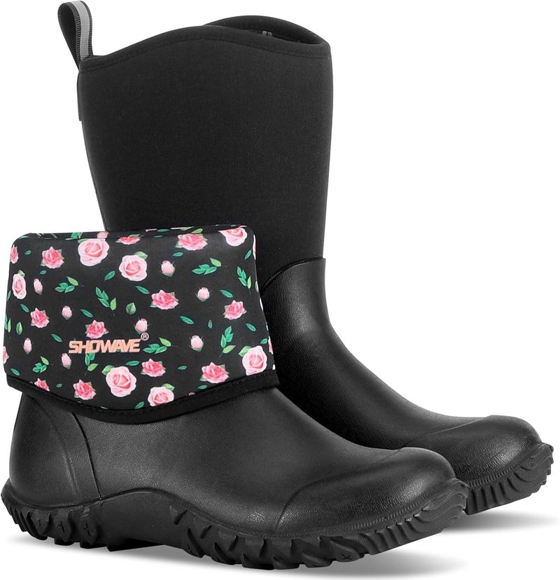 Women's Waterproof Rubber Garden Boots - Durable Mud Boots for Outdoor Work | Perfect for Gardening & Farming