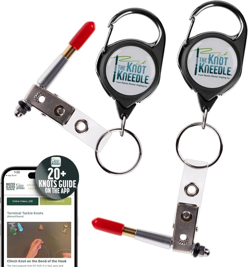 Knot Needle - Advanced Fishing Knot Tying Tool for 25+ Knots | Durable Anodized Aluminum & Stainless Steel