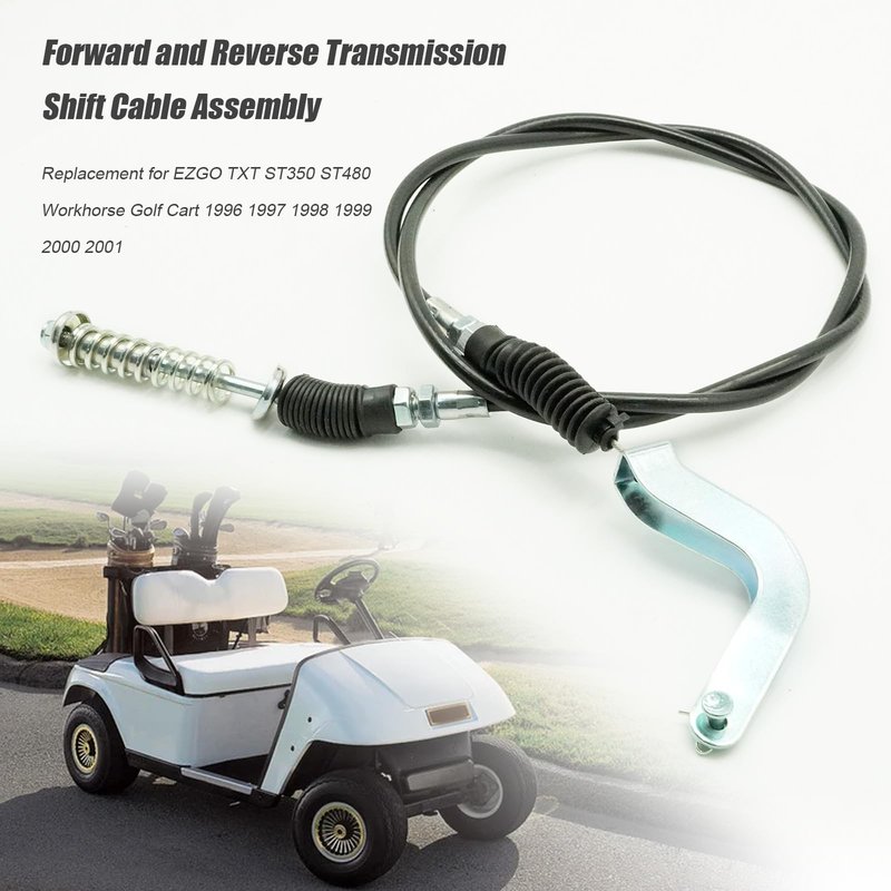Saihisday 2Pcs 72341-G01 10L0L Transmission Shift Cable Forward and Reverse Cable Assembly, Replacement for EZGO TXT ST350 ST480 Workhorse Golf Cart 1996 1997 1998 1999 2000 2001