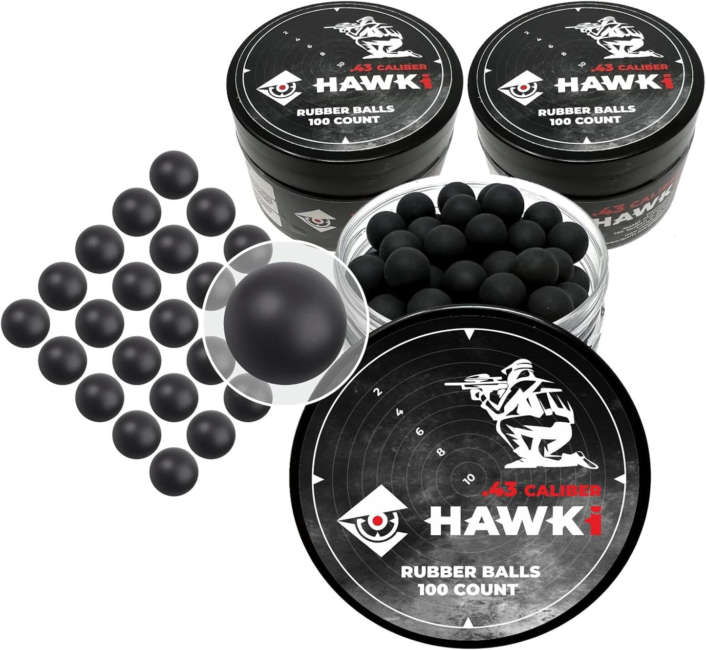 Reusable Soft Rubber Balls for Paintball Guns - .50/.43 Cal Training Ammo | Less Lethal