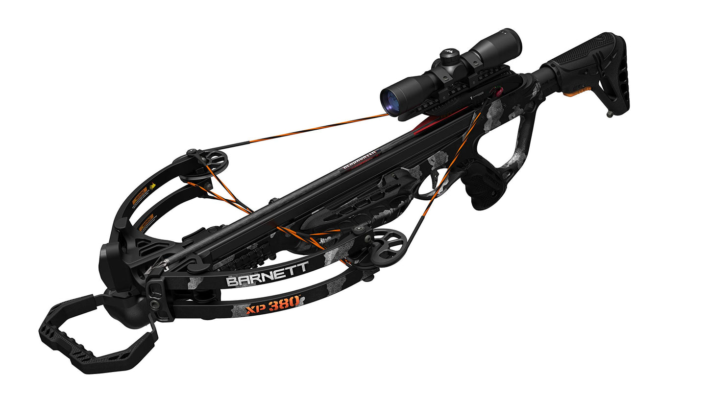 BARNETT Crossbow Ready to Hunt Crossbow Package with Carbon Arrows, Quiver, and Rope Cocking Device, XP380