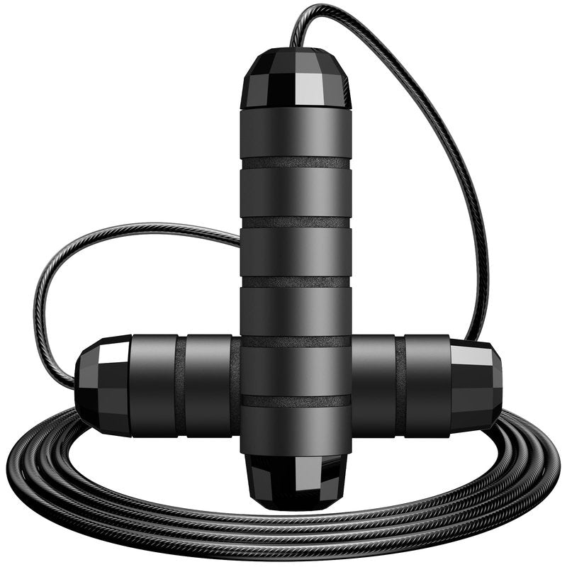 Jump Rope 2 Pack,Tangle-Free Rapid Speed Jump Rope with Ball Bearings for Men,Women and Kids,Adjustable Steel Skipping Rope with Ergonomic Foam Handles,A Ideal Equipment and Accessories for Workout,Fitness,Exercise,Home Gym,Slim Body