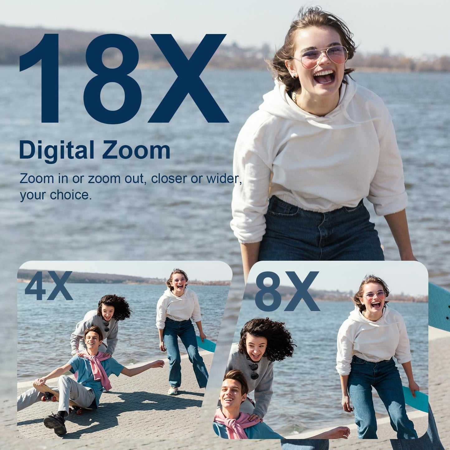 Peryoua 4K HD 80MP Camcorder Video Camera 18X Digital Zoom 3.0 IPS Screen Vlogging Camera for YouTube IR Night Vision Video Recorder with 32GB SD Card, 2 Batteries, Remote Control and Microphone