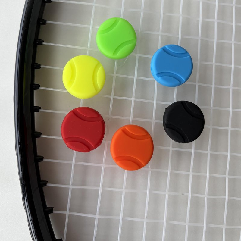 Tennis Vibration Dampener Tennis Accessories,6PCS Tennis Ball Shape Silicone Dampener Shock Absorber Cute/Funny Tennis Supplier