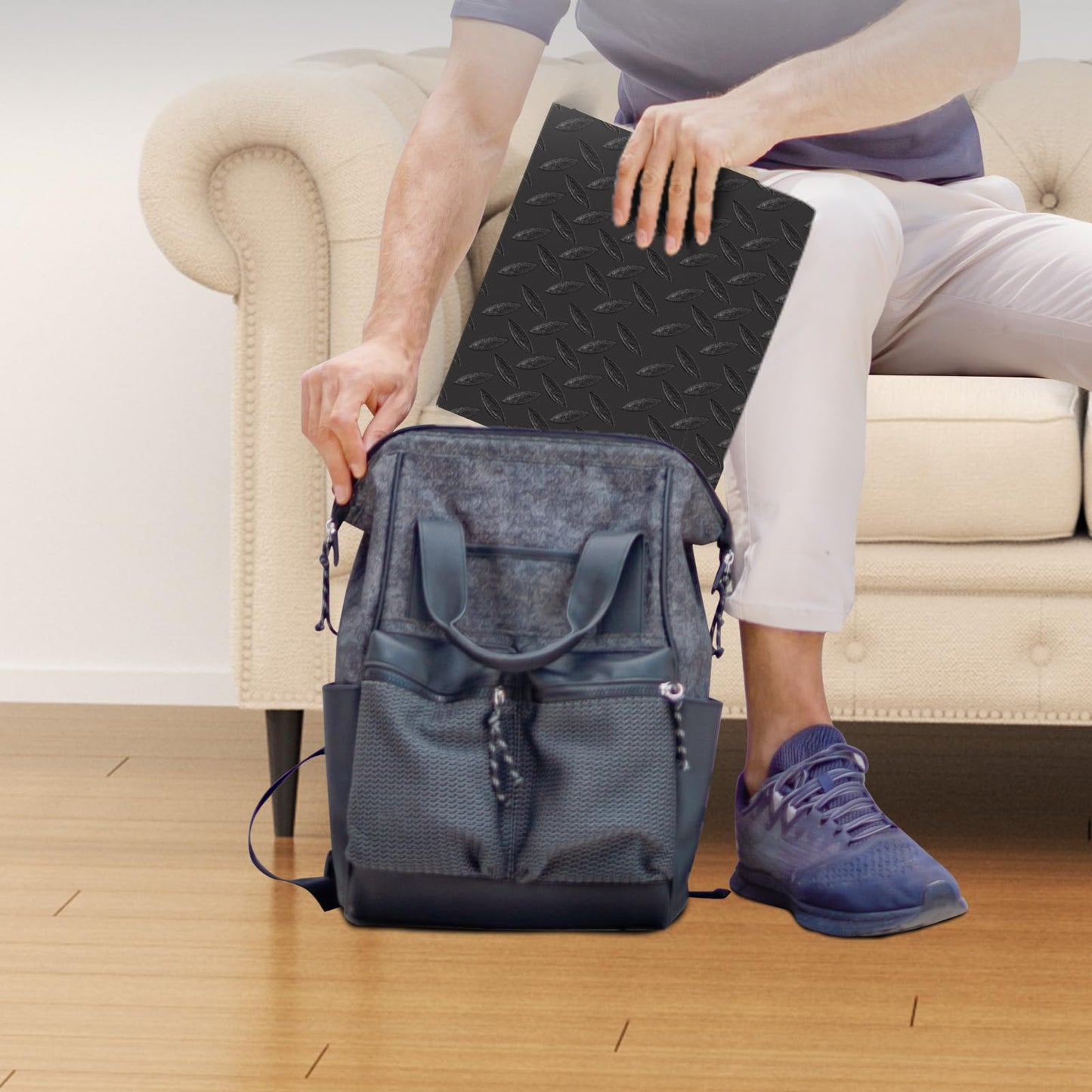 THAILE Treadmill Mat, 68" x 24" x 4mm, Textured Grip for Carpet & Hardwood