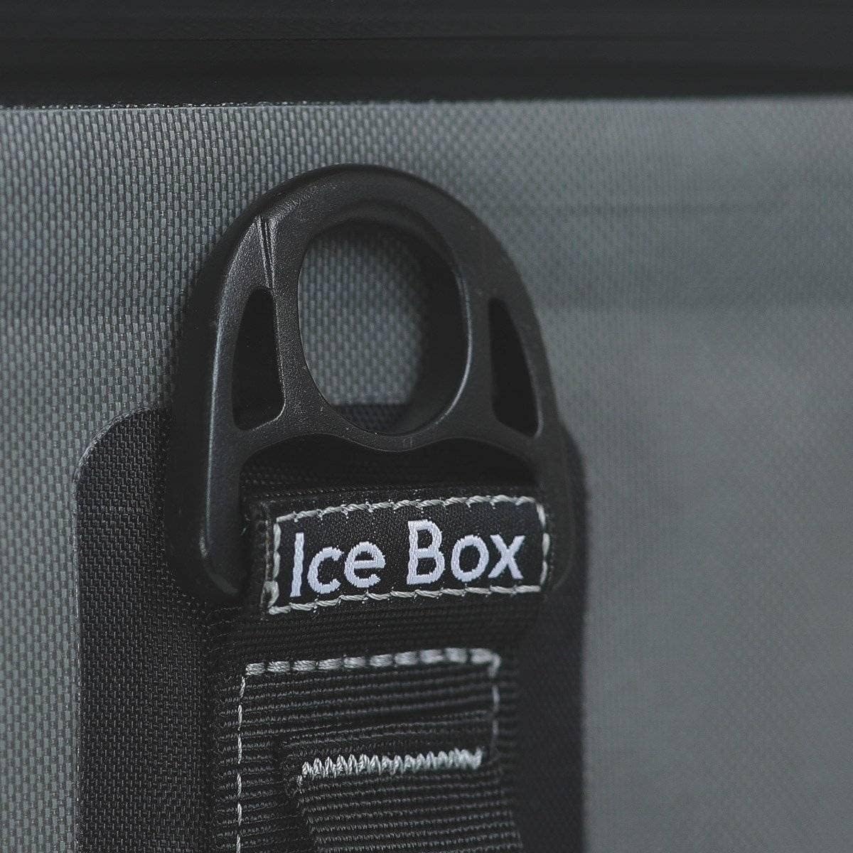 Insulated 21-Quart Nylon Ice Box Cooler - Waterproof Design with Shoulder Strap & Grab Handles | Black