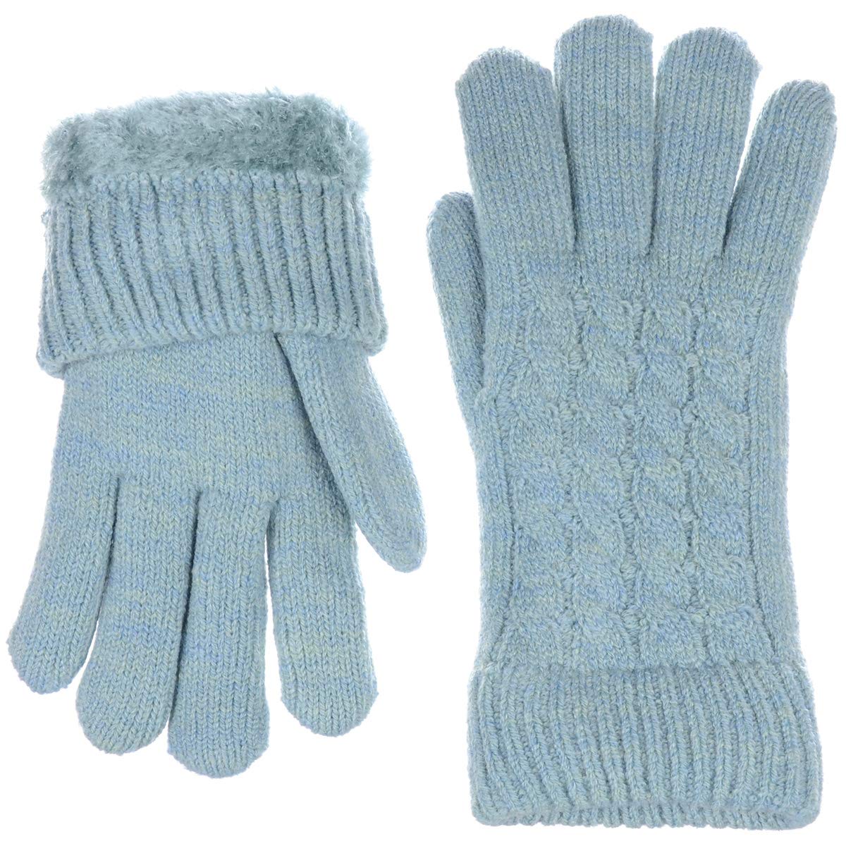 Be Your Own Style BYOS Women’s Winter Classic Cable Warm Plush Fleece Lined Knit Gloves, Many Styles