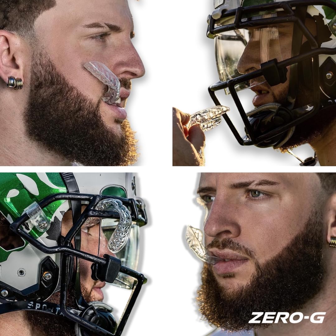 Zero-G Sports Mouthguard Clear 1-Pack - Adult Size - Boil & Bite - Basketball, Football, Soccer, Baseball, Hockey, Lacrosse