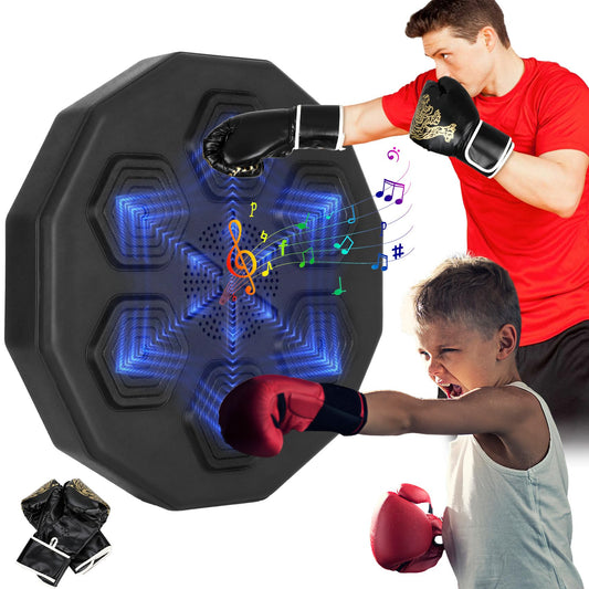 Potoge Music Boxing Machine, Wall Mounted Smart Music Boxing Machine, Smart Boxing Training Equipment for Electronic Smart Focus Agility Training, Smart Music Boxing Target Suitable for Kid, Adult