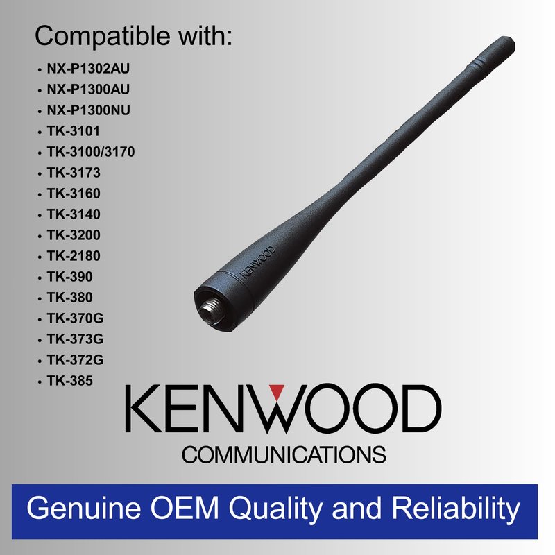 Kenwood KRA-27M UHF Helical Antenna, 440-490 MHz