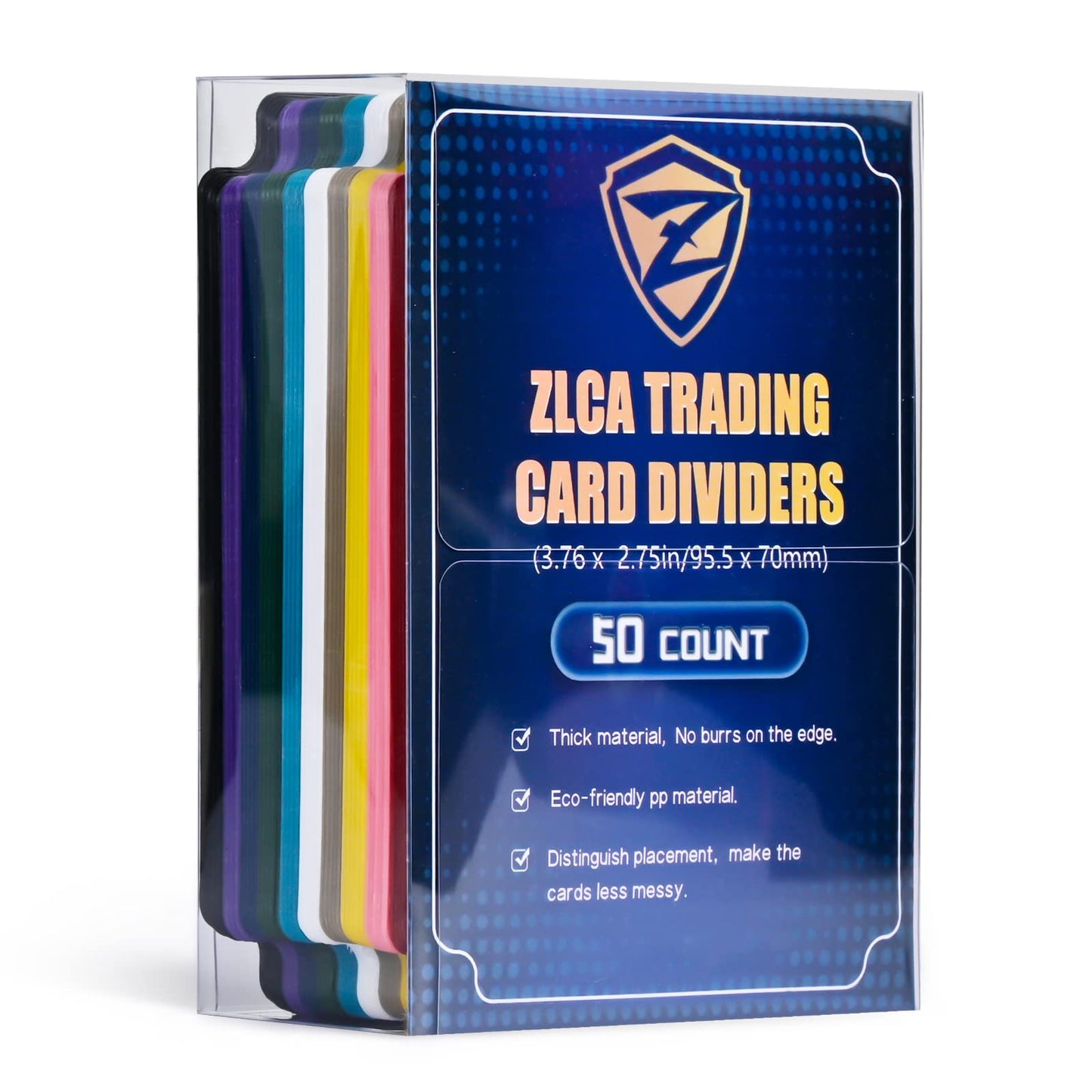 ZLCA Trading Card Dividers with Tabs 2.75 x 3.76 Inch (50, Corlorful)