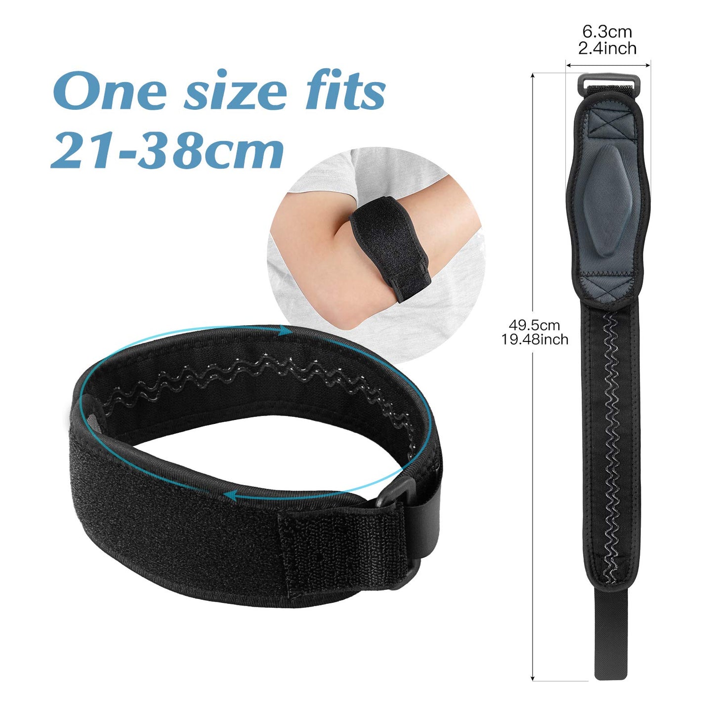 AGPTEK Elbow Brace for Tennis Golfers Elbow, Elbow Strap for Men & Women