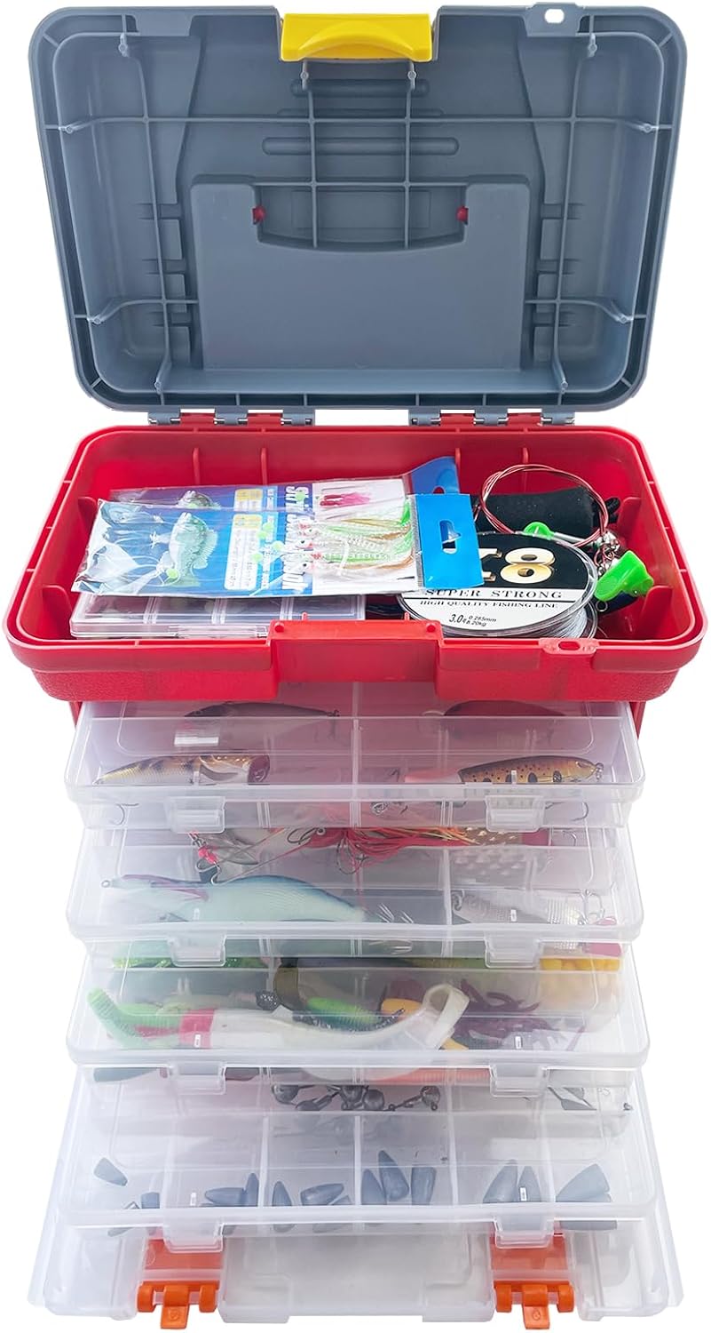 Fishing Lures Kit - 346-Piece Tackle Box Set with Crankbait, Minnow, Spinnerbaits & More for Freshwater/Saltwater Fishing