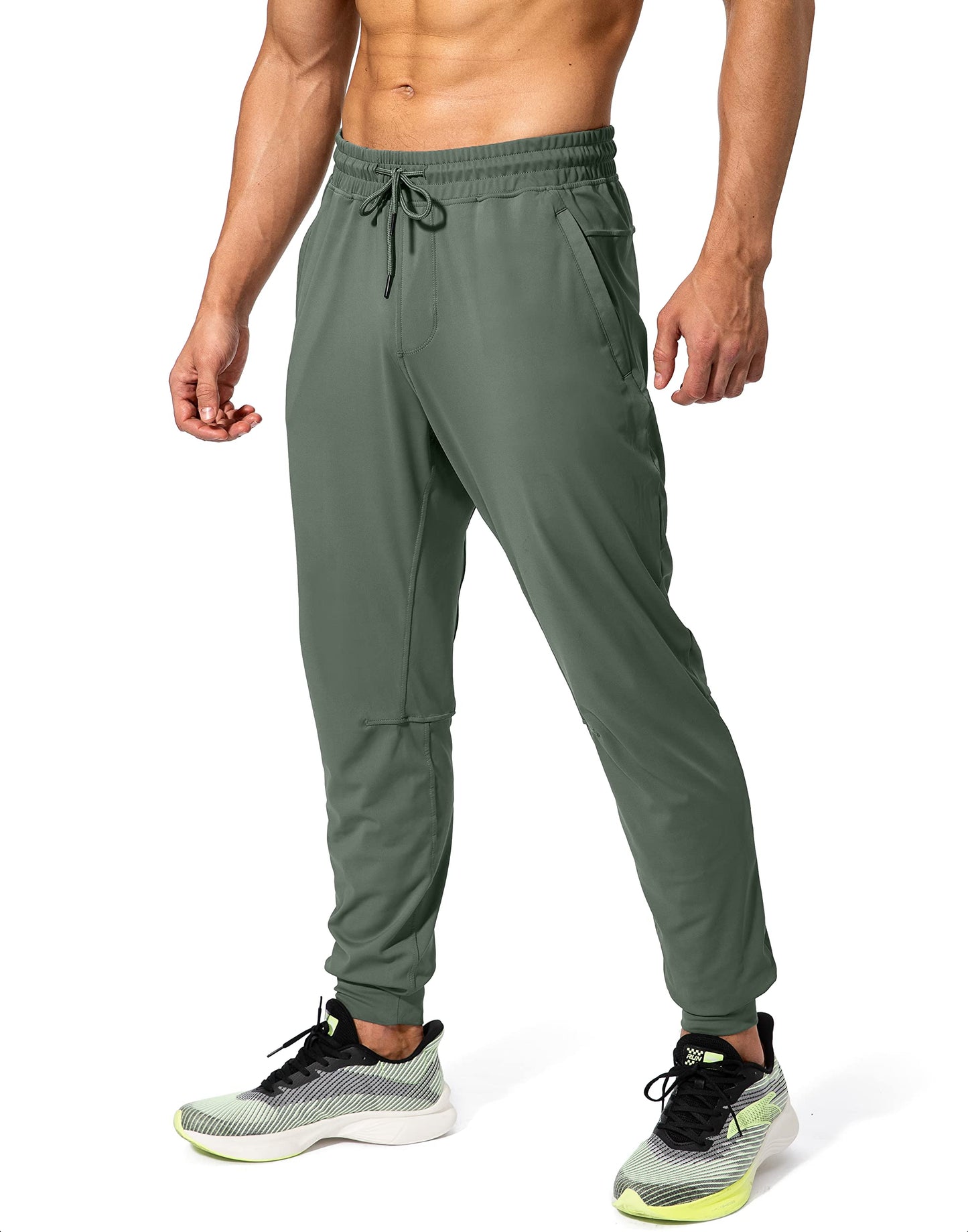 G Gradual Men's Sweatpants with Zipper Pockets Athletic Pants Traning Track Pants Joggers for Men Soccer, Running, Workout(Sage Green,XL)