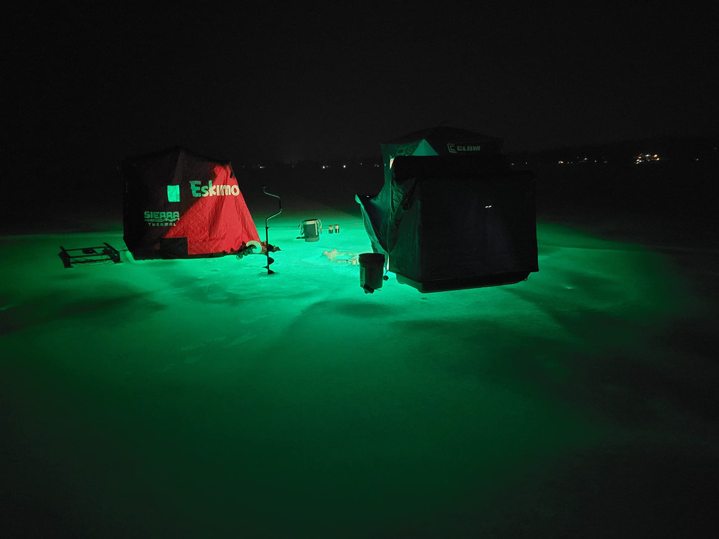 Green Blob Outdoors Underwater Fishing Lights, American Made, Docks and Boats, Brightest Fish Attractor for Snook, Bass, Crappie, Striper, Bait, Catfish and More (Green, 110V 15000 30ft)