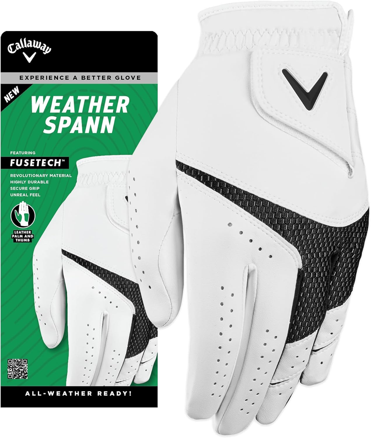 Callaway Golf Weather Spann Glove - Premium Grip for All Conditions | Men's Size