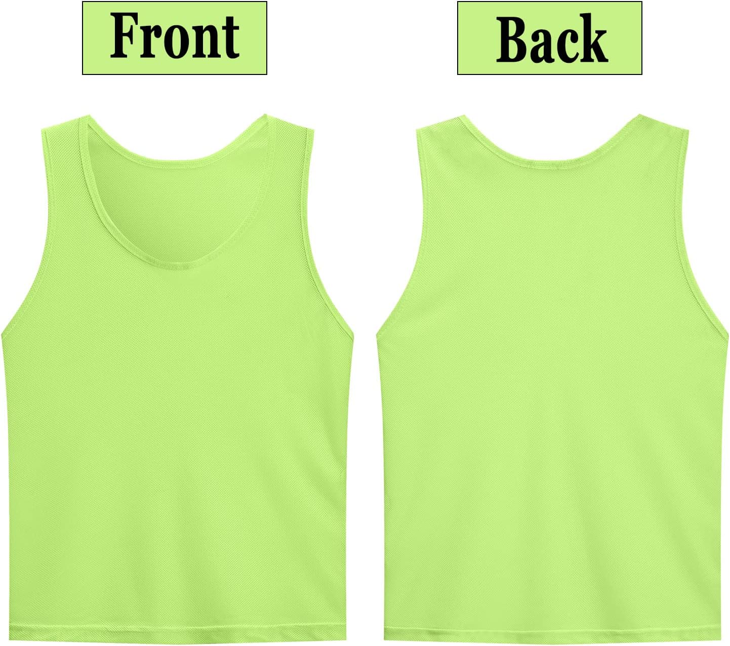 Scrimmage Vests - 12 Pack Team Training Jerseys | Lightweight Practice Pinnies with Carry Bag