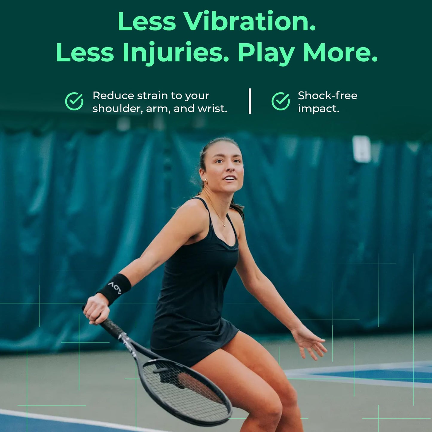 ADV Tennis Dampener with Custom Feel, Racket Shock Absorber to Reduce Vibration and Stay on The Racket, Engineered Poly-Silicone Tennis Racket Dampener, Black, Sorb 3-Pack…