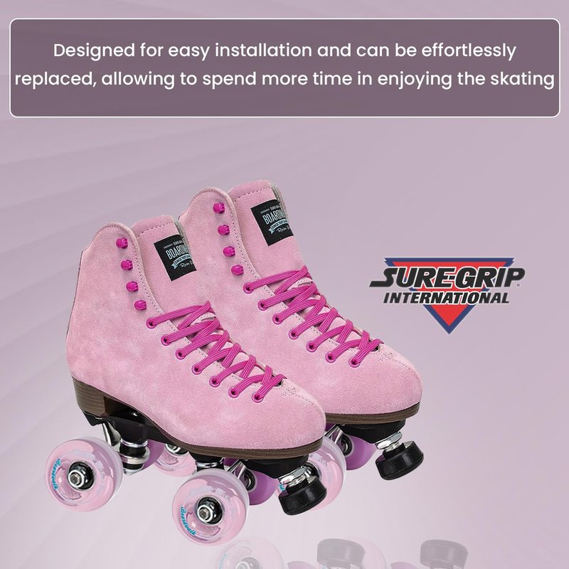 Sure-Grip Boardwalk Outdoor Roller Skating Wheels - Tea Berry