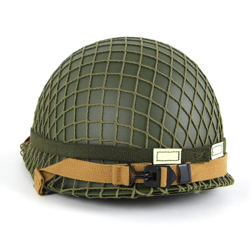 WW2 Version WWII US M1 Helmet Steel with Chin Strap Adjustable