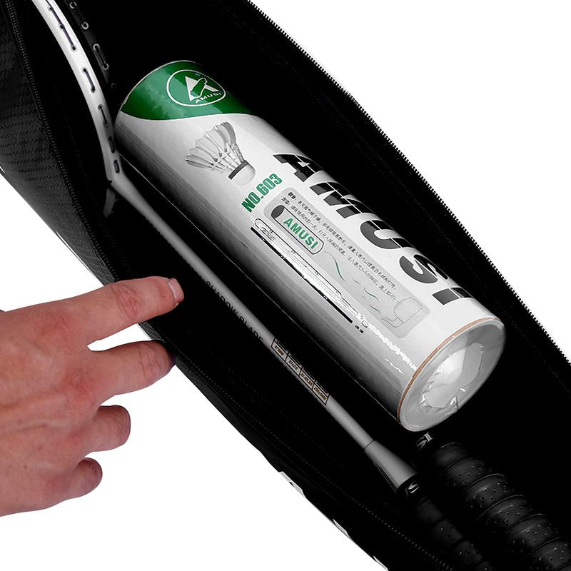 2 Player Badminton Racket Bag Waterproof Lightweight Racket Cover Bag Portable Squash Racket Cover Case Multi-use Sport Equipment Shoulder Bag with Zipper Closure & Adjustable Strap