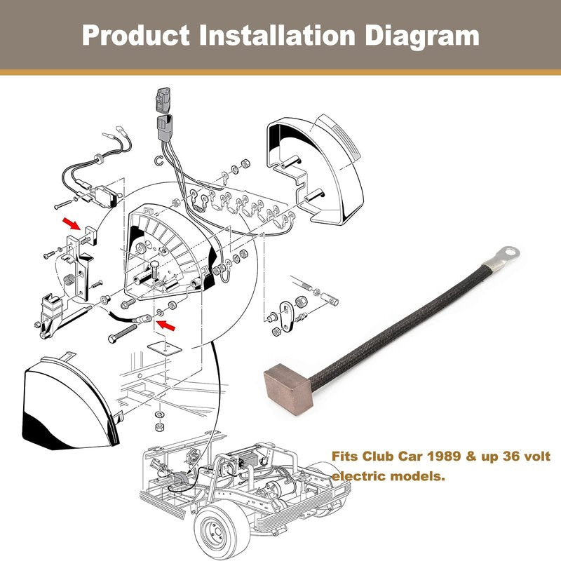 CLUBRALLY V-Glide Wiper Brush Fits Club Car DS 1989-Up Replaces 1013860