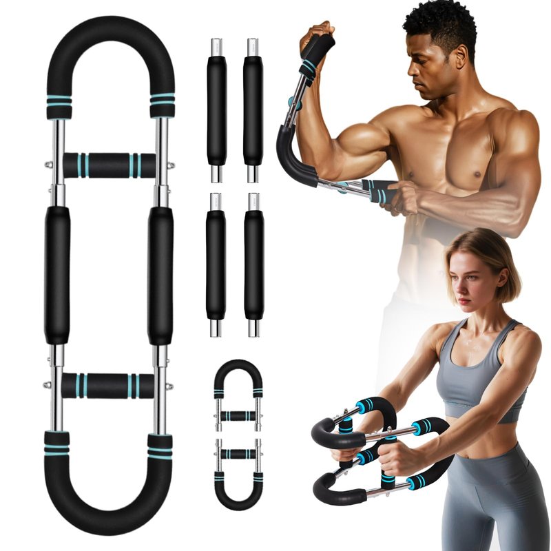 Pro-Grade Twister Arm Trainer- 30-100lb Arm Chest Exerciser with 4 Spring for Men & Women, Portable Adjustable Resistance Chest Workout Equipment with Anti-Slip Grips for Home Gym Strength Training