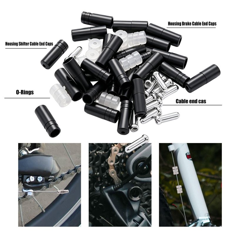 weideer 107PCS Stainless Steel Wire Cutter Bike Brake Cable Housing Shifter Cable Housing Universal Bike Cable Kit Bicycle Brake Cable Shift Cable with Bike Cable End Caps O-Rings