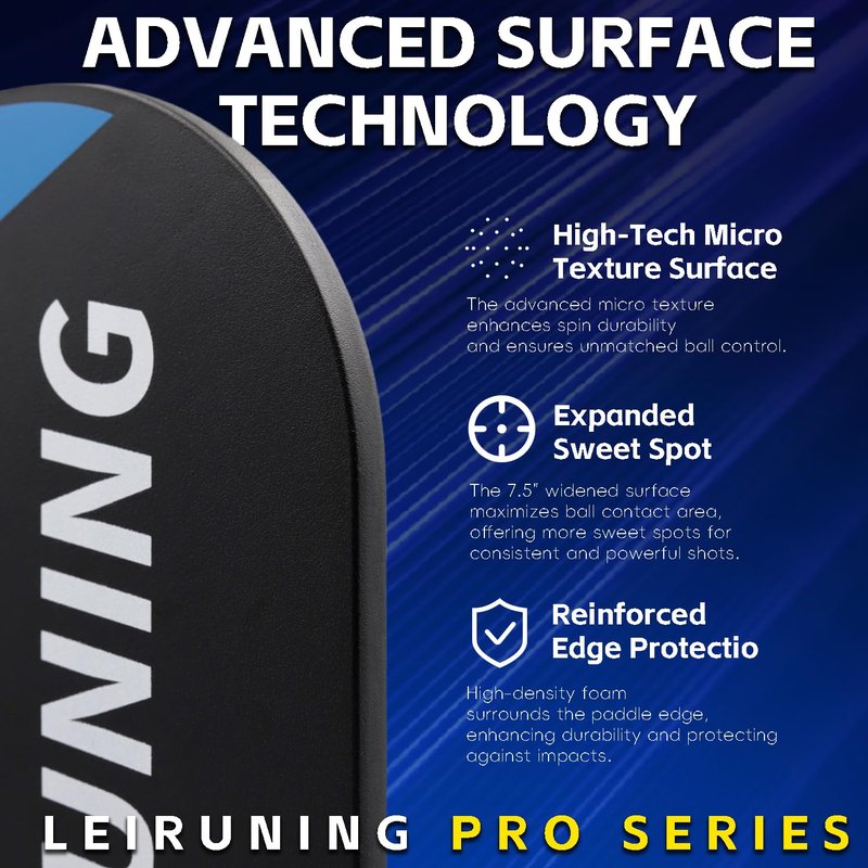 LEIRUNING Pickleball Paddles | Ultra-Durable ABS Composite | Ideal Starter Kit for New Players & Recreational Play