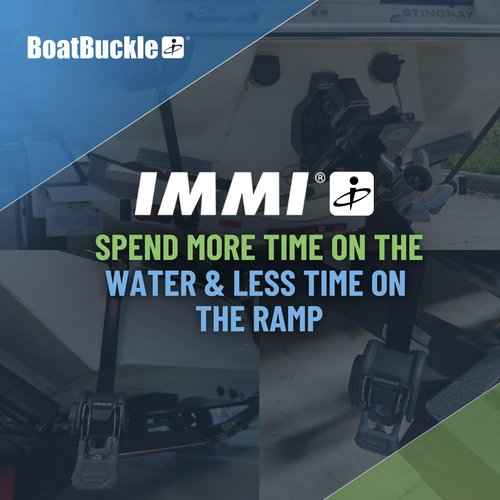 BoatBuckle Mini G3 Retractable Ratchet Straps - (1 x 72-Inch, 1400lbs Break Strength, 2-Pack) Bolt-On Boat Transom Tie Down Straps to Trailer, Fresh Water